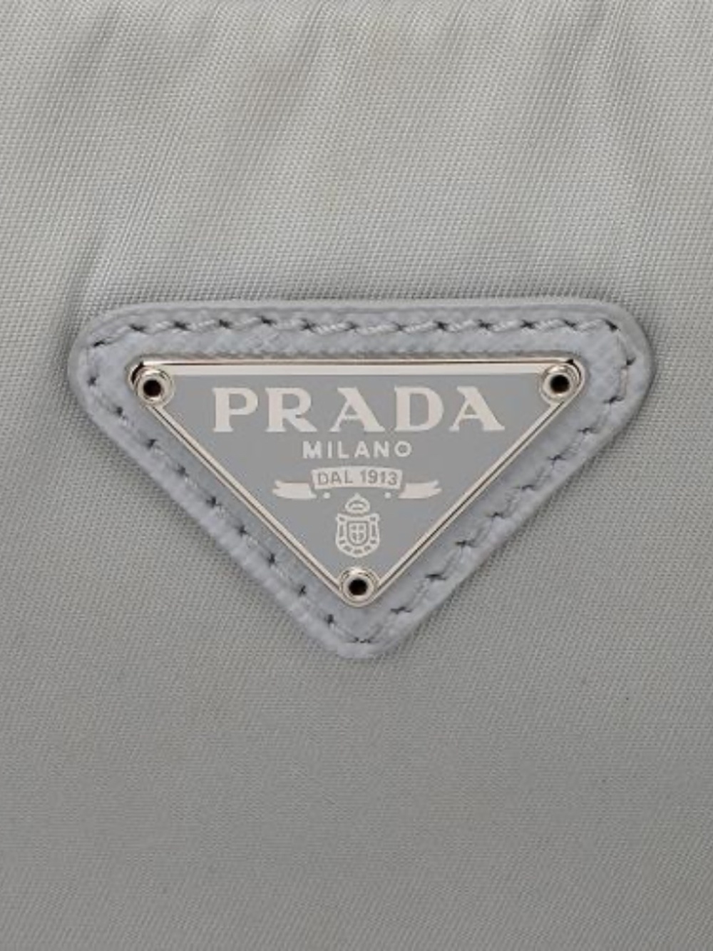 PRADA Re-Edition 2000 Mini Hobo silver gray small nylon bag underarm purse Y2k - Picture 4 of 15